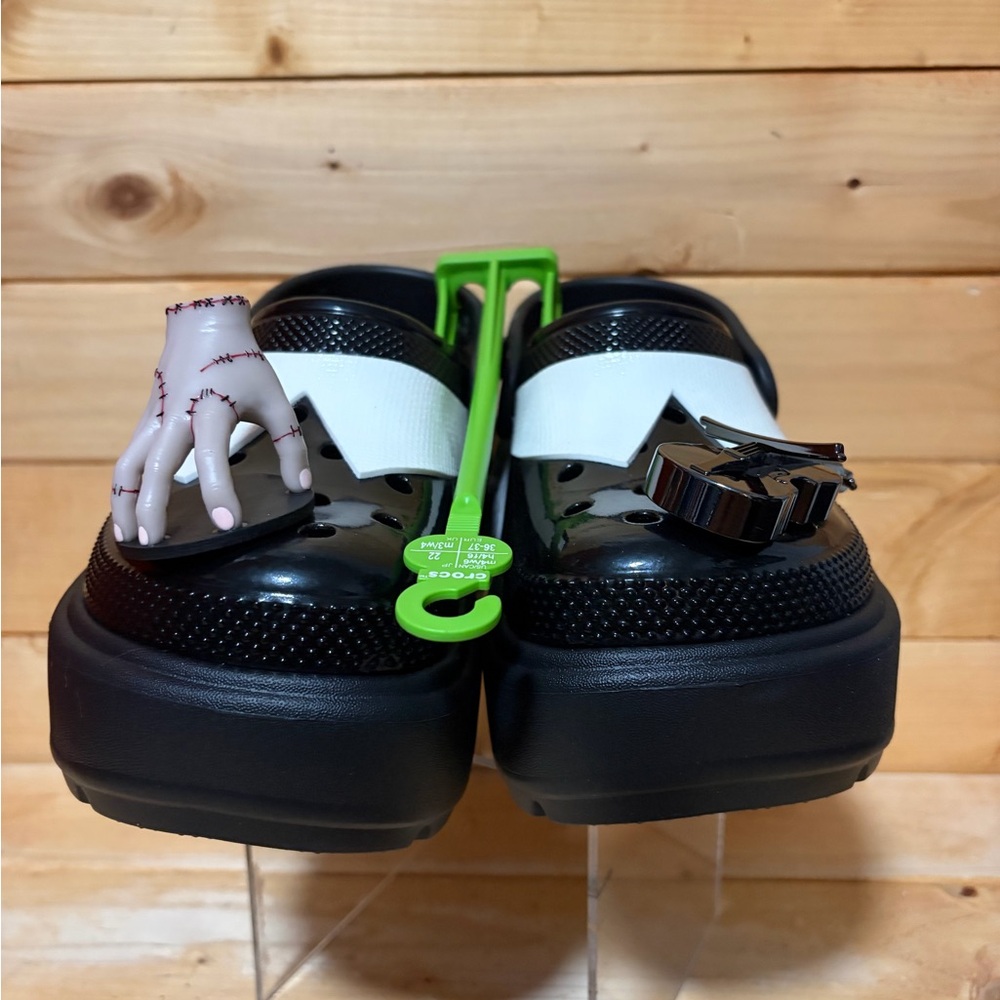 New Crocs x Wednesday Addams Family Stomp Clog Women’s - Womens 6 / Mens 4 - Picture 11 of 13